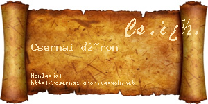 Csernai Áron névjegykártya